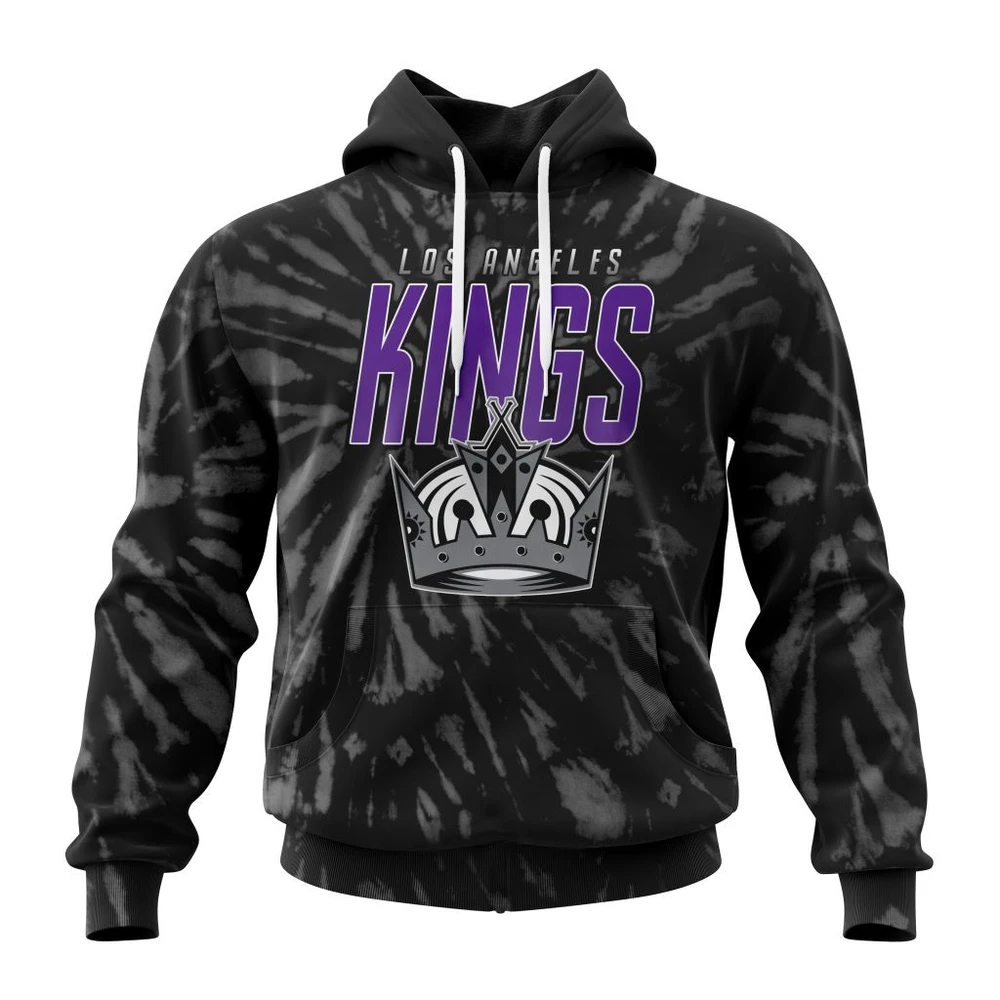NHL Los Angeles Kings Special Retro Vintage Tie Dye Graphic Hoodie