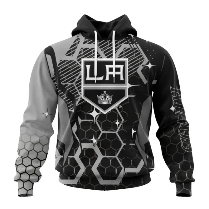 NHL Los Angeles Kings, Specialized Design With Motocross Syle Graphic Hoodie
