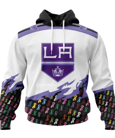 NHL Los Angeles Kings, Specialized Kits In October We Stand Together We Can Beat Cancer Graphic Hoodie
