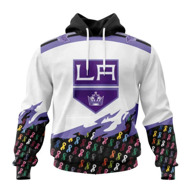 NHL Los Angeles Kings, Specialized Kits In October We Stand Together We Can Beat Cancer Graphic Hoodie