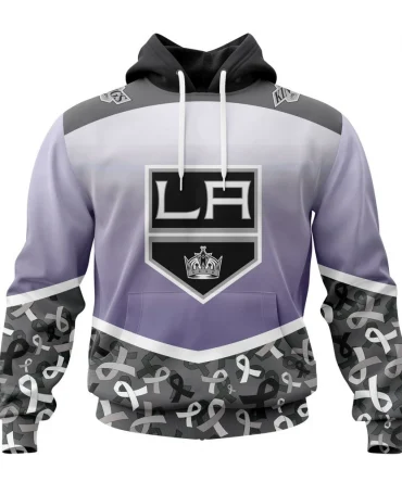 NHL Los Angeles Kings, Specialized Sport Fights Again All Cancer Graphic Hoodie