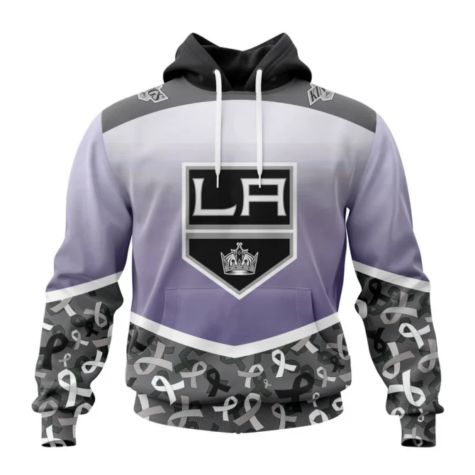 NHL Los Angeles Kings, Specialized Sport Fights Again All Cancer Graphic Hoodie