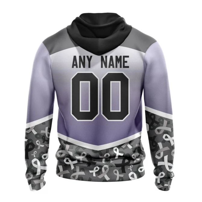 NHL Los Angeles Kings, Specialized Sport Fights Again All Cancer Graphic Hoodie - Image 2