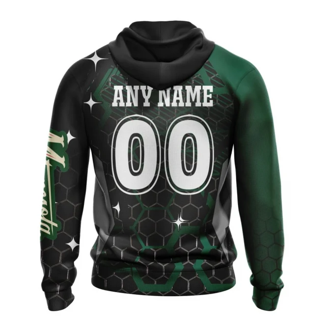 NHL Minnesota Wild, Specialized Design With Motocross Syle Graphic Hoodie - Image 2
