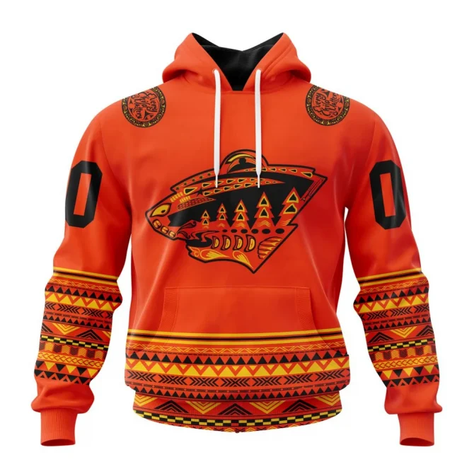 NHL Minnesota Wild, Specialized National Day For Truth And Reconciliation Graphic Hoodie