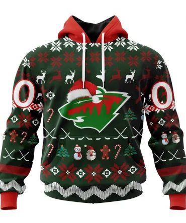 NHL Minnesota Wild, Specialized Unisex Christmas Is Coming Graphic Hoodie