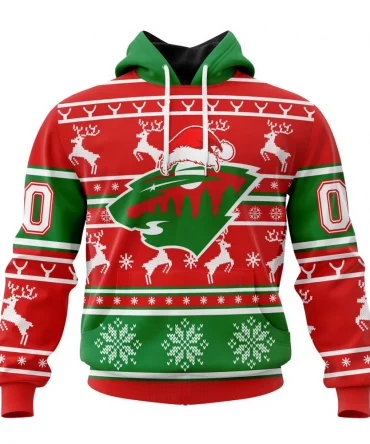 NHL Minnesota Wild, Specialized Unisex Christmas Is Coming Graphic Hoodie