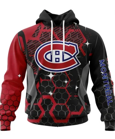 NHL Montreal Canadiens, Specialized Design With Motocross Syle Graphic Hoodie