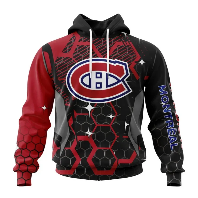 NHL Montreal Canadiens, Specialized Design With Motocross Syle Graphic Hoodie