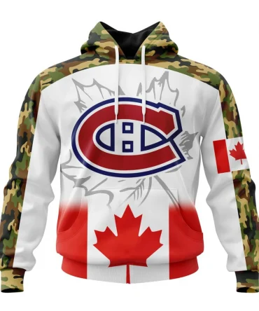 NHL Montreal Canadiens, Specialized Design With Our Canada Flag Graphic Hoodie