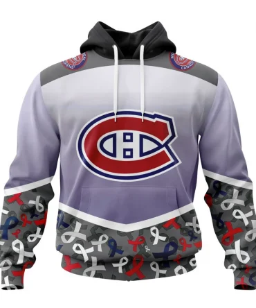 NHL Montreal Canadiens, Specialized Sport Fights Again All Cancer Graphic Hoodie
