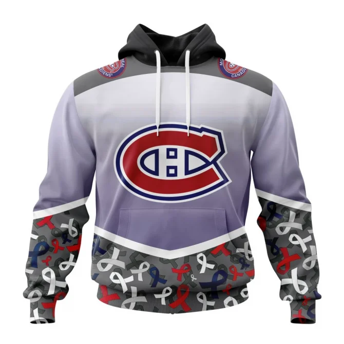 NHL Montreal Canadiens, Specialized Sport Fights Again All Cancer Graphic Hoodie