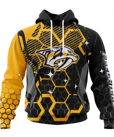 NHL Nashville Predators, Specialized Design With Motocross Syle Graphic Hoodie