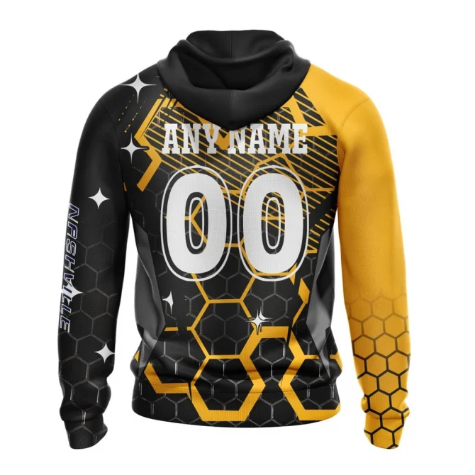 NHL Nashville Predators, Specialized Design With Motocross Syle Graphic Hoodie - Image 2