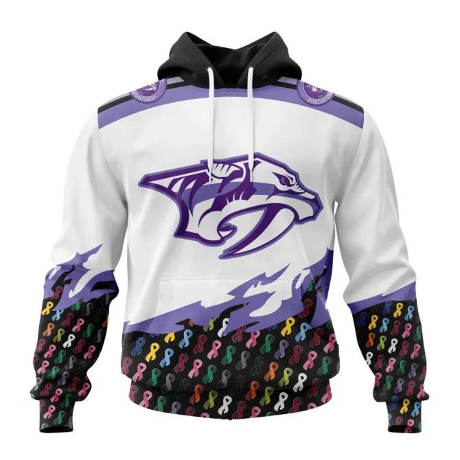 NHL Nashville Predators, Specialized Kits In October We Stand Together We Can Beat Cancer Graphic Hoodie