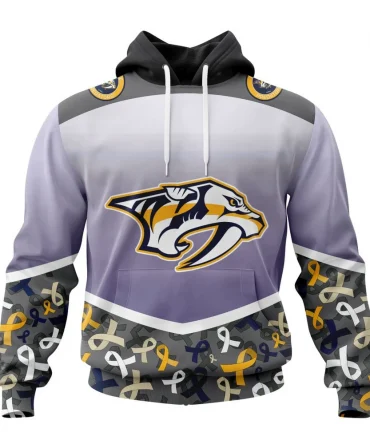 NHL Nashville Predators, Specialized Sport Fights Again All Cancer Graphic Hoodie