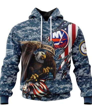 NHL New York Islanders Honor Us Navy Veterans Graphic Hoodie