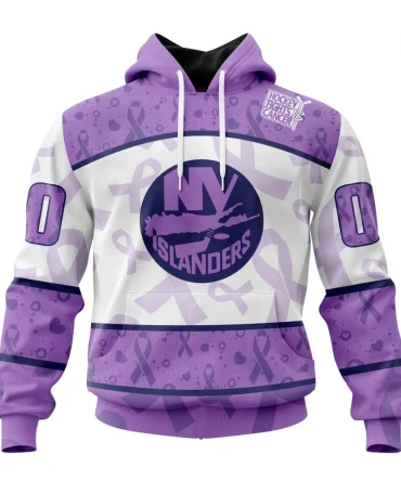 NHL New York Islanders Special Lavender Fight Cancer Graphic Hoodie