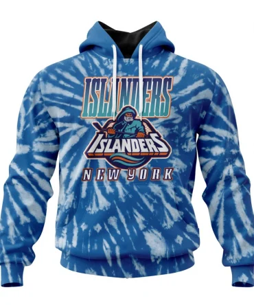 NHL New York Islanders Special Retro Vintage Tie Dye Graphic Hoodie