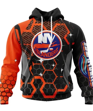 NHL New York Islanders, Specialized Design With Motocross Syle Graphic Hoodie