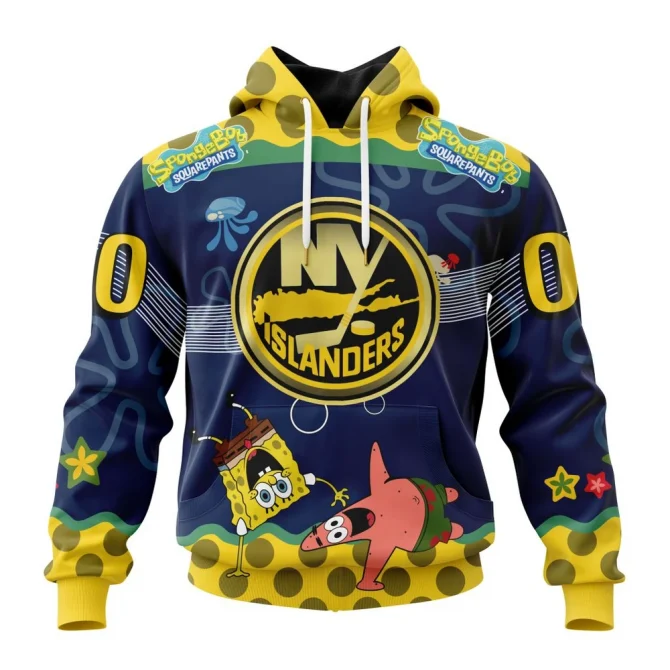 NHL New York Islanders, Specialized Jersey With Spongebob Graphic Hoodie
