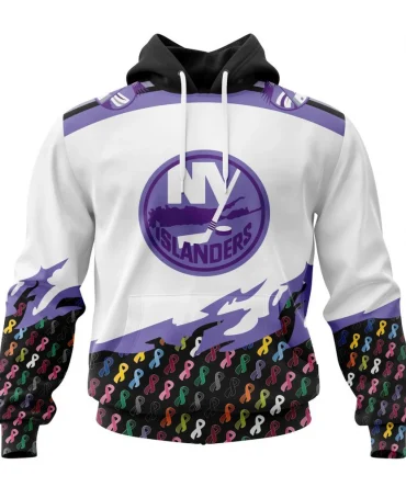 NHL New York Islanders, Specialized Kits In October We Stand Together We Can Beat Cancer Graphic Hoodie