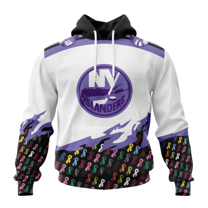 NHL New York Islanders, Specialized Kits In October We Stand Together We Can Beat Cancer Graphic Hoodie