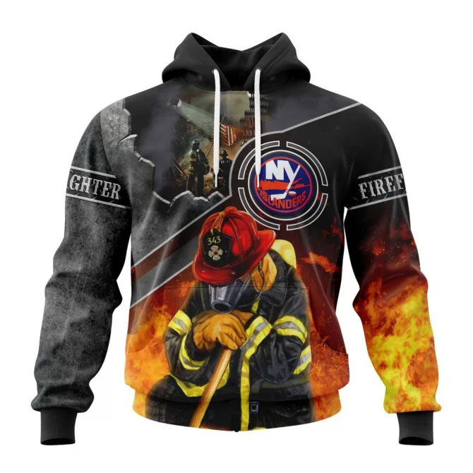 NHL New York Islanders, Specialized Kits To Honor Firefighter In Patriot Day We Will Never Forget Graphic Hoodie