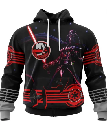 NHL New York Islanders, Specialized Starwar Darth Vader Version Jersey Graphic Hoodie