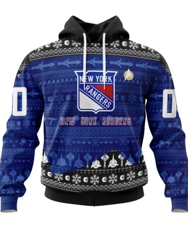NHL New York Rangers Special Star Trek Design Graphic Hoodie