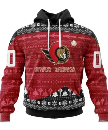 NHL Ottawa Senators Special Star Trek Design Graphic Hoodie