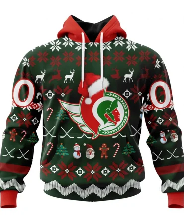 NHL Ottawa Senators, Specialized Unisex Christmas Is Coming Graphic Hoodie