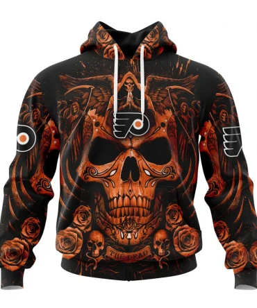 NHL Philadelphia Flyers Special Design With Skull Art Graphic Hoodie