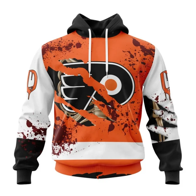 NHL Philadelphia Flyers, Specialized Design Jersey With Your Ribs For Halloween Graphic Hoodie