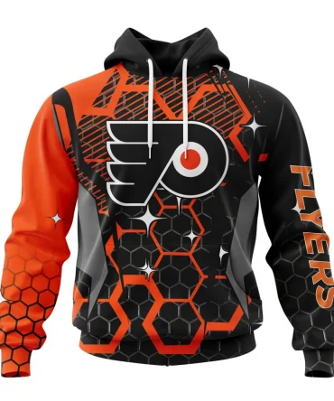 NHL Philadelphia Flyers, Specialized Design With Motocross Syle Graphic Hoodie