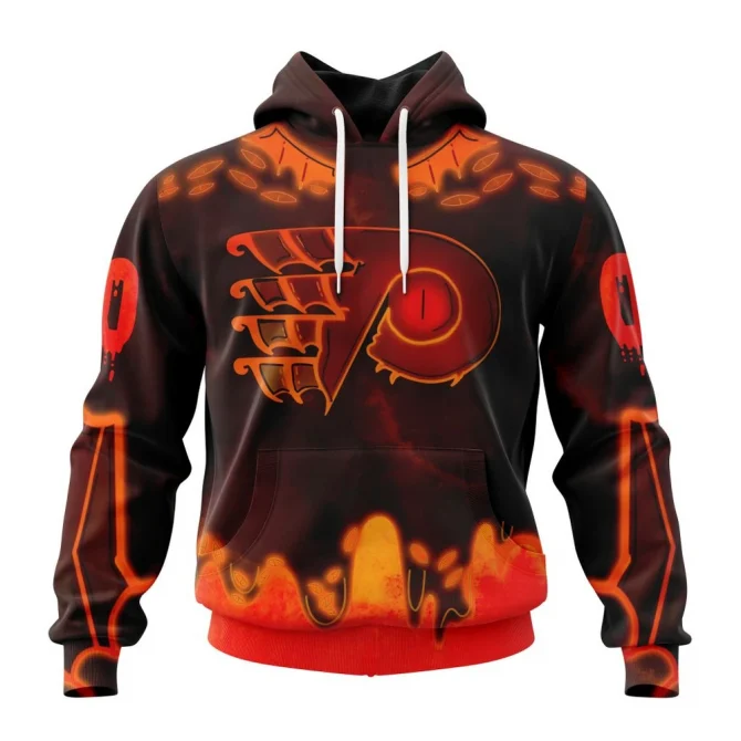NHL Philadelphia Flyers, Specialized Jersey For Halloween Night Graphic Hoodie
