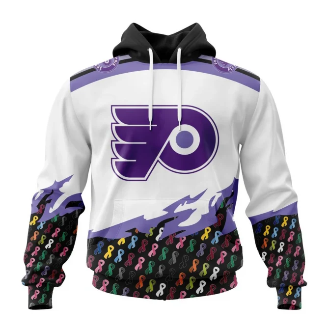 NHL Philadelphia Flyers, Specialized Kits In October We Stand Together We Can Beat Cancer Graphic Hoodie