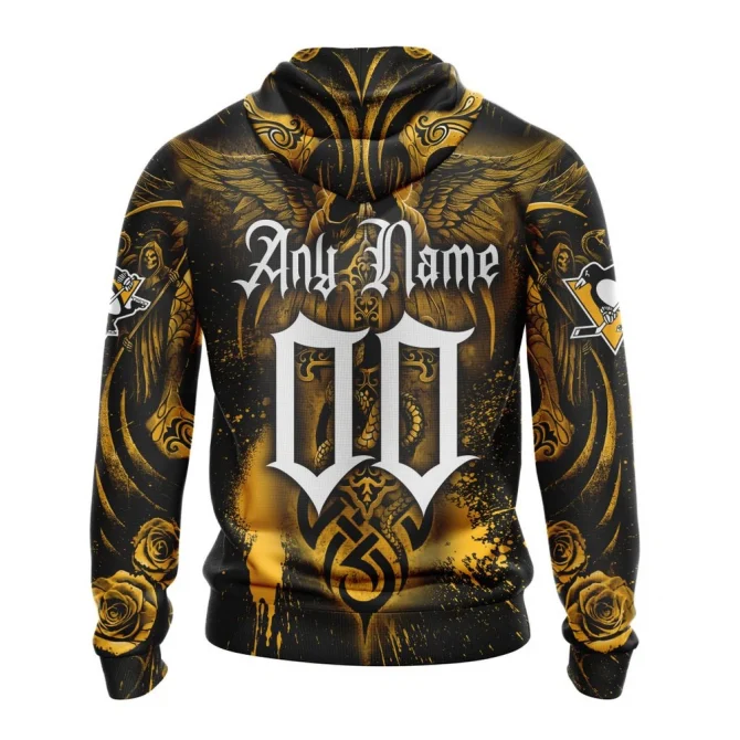 NHL Pittsburgh Penguins Special Design With Skull Art Graphic Hoodie - Image 2