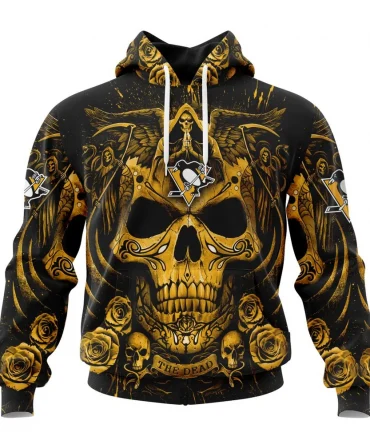 NHL Pittsburgh Penguins Special Design With Skull Art Graphic Hoodie