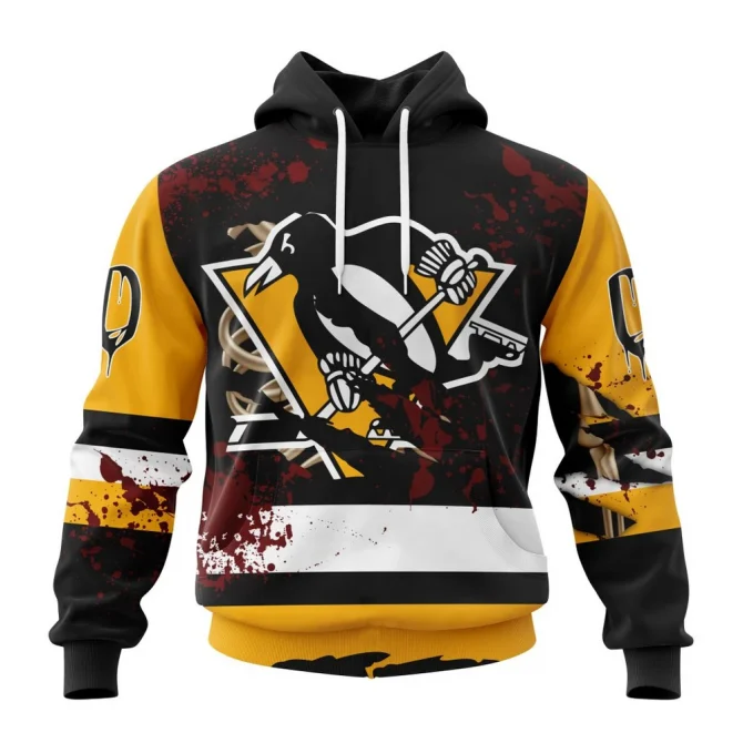 NHL Pittsburgh Penguins, Specialized Design Jersey With Your Ribs For Halloween Graphic Hoodie