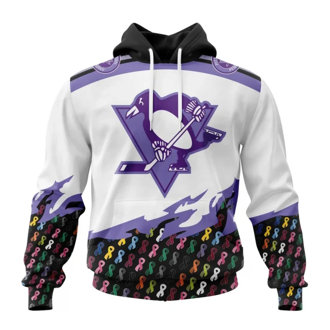 NHL Pittsburgh Penguins, Specialized Kits In October We Stand Together We Can Beat Cancer Graphic Hoodie