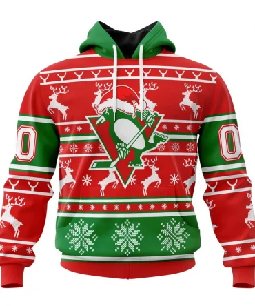 NHL Pittsburgh Penguins, Specialized Unisex Christmas Is Coming Graphic Hoodie