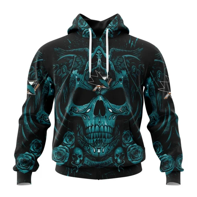 NHL San Jose Sharks Special Design With Skull Art Graphic Hoodie