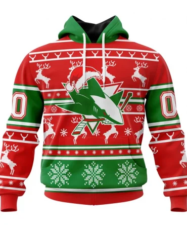 NHL San Jose Sharks, Specialized Unisex Christmas Is Coming Graphic Hoodie