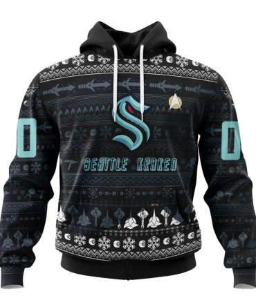 NHL Seattle Kraken Special Star Trek Design Graphic Hoodie