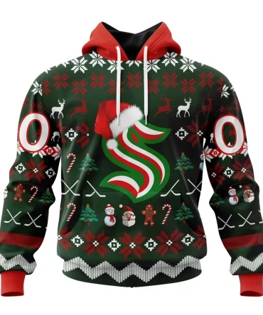 NHL Seattle Kraken, Specialized Unisex Christmas Is Coming Graphic Hoodie