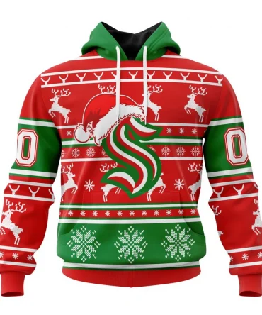 NHL Seattle Kraken, Specialized Unisex Christmas Is Coming Graphic Hoodie