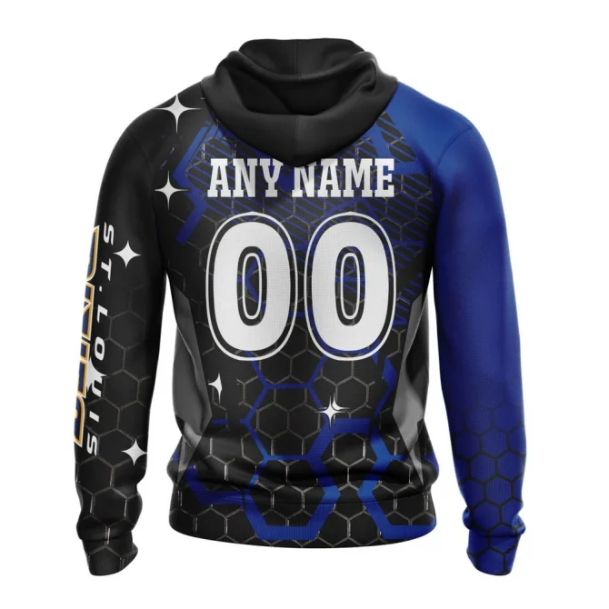 NHL St. Louis Blues, Specialized Design With Motocross Syle Graphic Hoodie - Image 2
