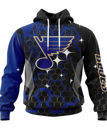 NHL St. Louis Blues, Specialized Design With Motocross Syle Graphic Hoodie