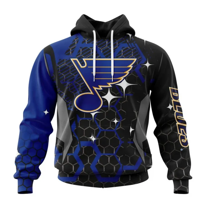 NHL St. Louis Blues, Specialized Design With Motocross Syle Graphic Hoodie